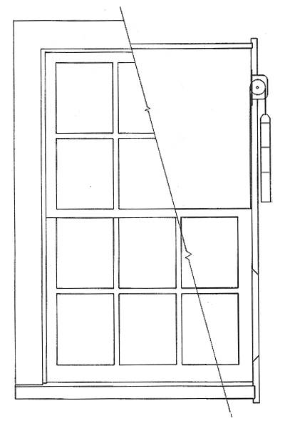 Weight and pulley window diagram